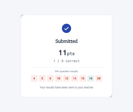 Screenshot — Q-LMS — 학생 응시 · 자동 채점